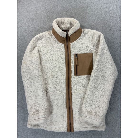 Abercrombie & Fitch Jackets & Blazers - Abercrombie & Fitch SHERPA Full Zip Winter Jacket (Women's Small) White
